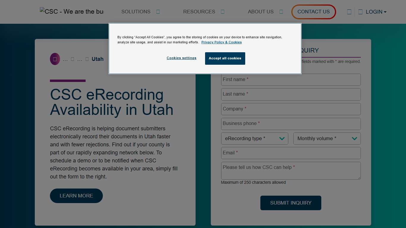 eRecording in Utah CSC