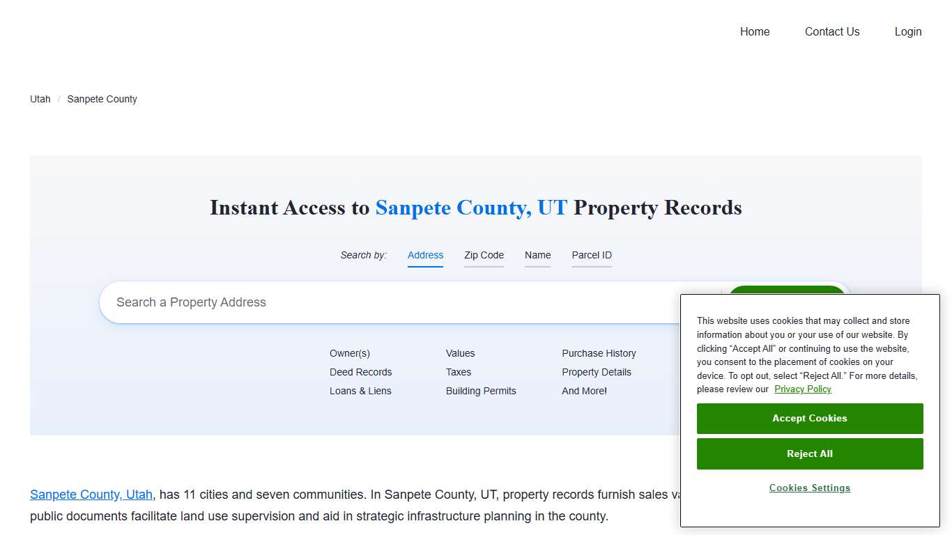 Sanpete County Property Records Owners, Deeds, Permits